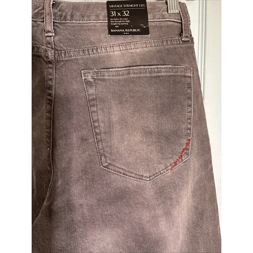 Men's‎ Banana Republic NWT Vintage Straight Jeans Sz 31X32 New Stone Gray.
